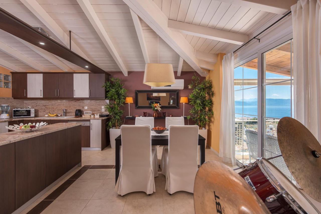 Panoramic View!Penthouse 120Qm Of Sea & Mountain Villa Loutra Edipsou  Exterior photo
